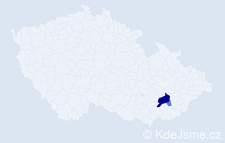 Příjmení: 'Hikšová', počet výskytů 4 v celé ČR