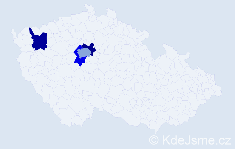 Příjmení: 'Malyšev', počet výskytů 5 v celé ČR