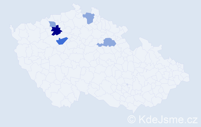 Příjmení: 'Helšusová', počet výskytů 18 v celé ČR