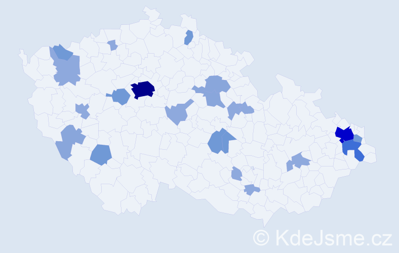 Příjmení: 'Marcinko', počet výskytů 58 v celé ČR