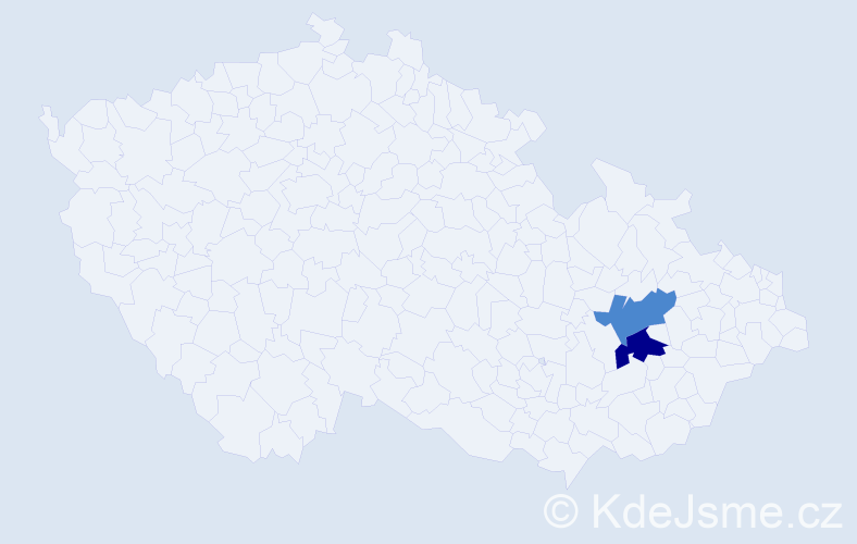 Příjmení: 'Przetaková', počet výskytů 4 v celé ČR