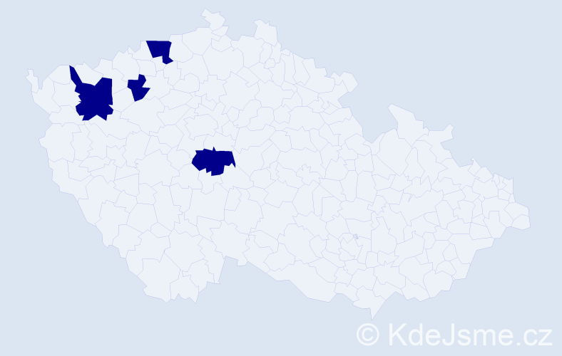 Příjmení: 'Čečerlová', počet výskytů 4 v celé ČR