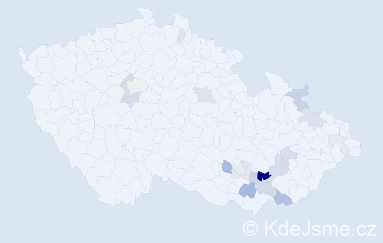 Příjmení: 'Zbytek', počet výskytů 40 v celé ČR
