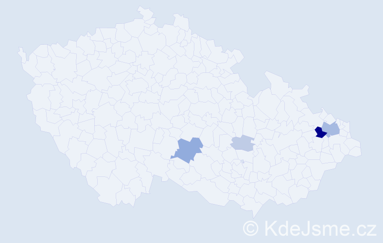 Příjmení: 'Gořula', počet výskytů 15 v celé ČR