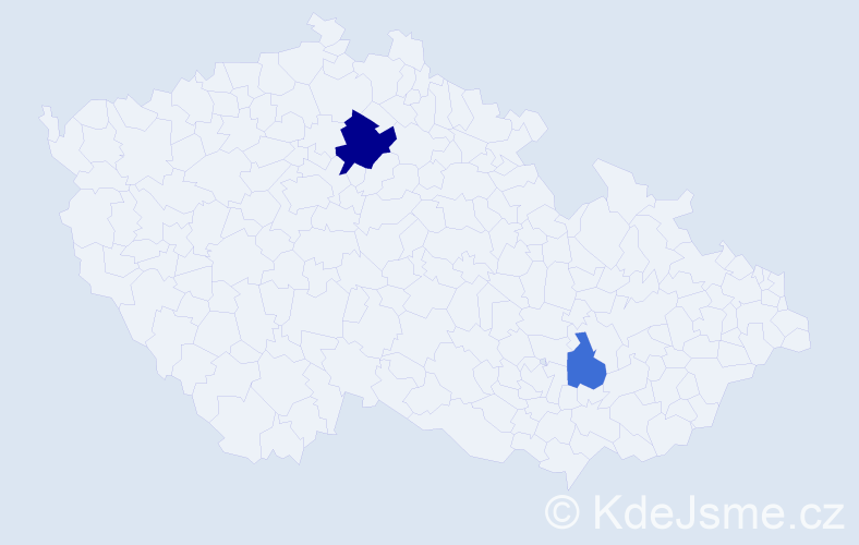 Příjmení: 'Banyácskiová', počet výskytů 4 v celé ČR