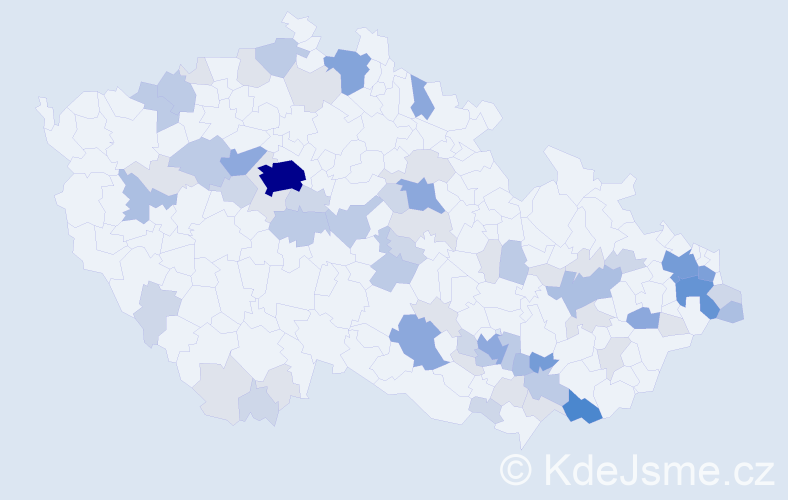 Příjmení: 'Sekerka', počet výskytů 206 v celé ČR