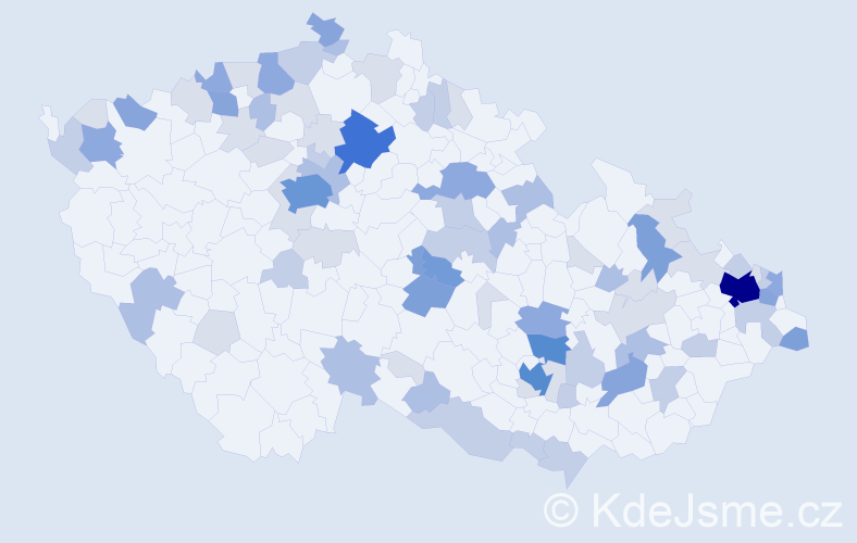 Příjmení: 'Sabolová', počet výskytů 223 v celé ČR