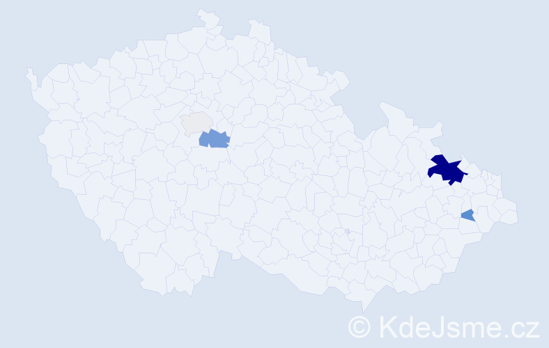 Příjmení: 'Unruh', počet výskytů 14 v celé ČR
