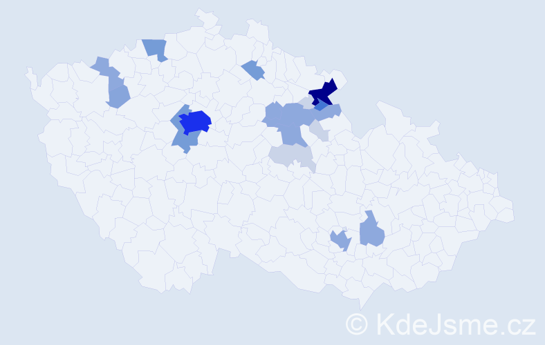 Příjmení: 'Vintera', počet výskytů 61 v celé ČR