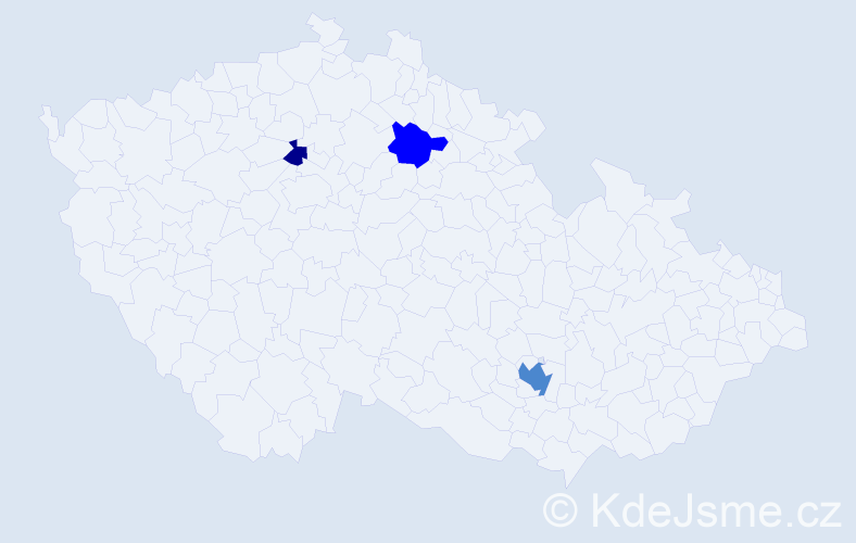 Příjmení: 'Gandelová', počet výskytů 6 v celé ČR