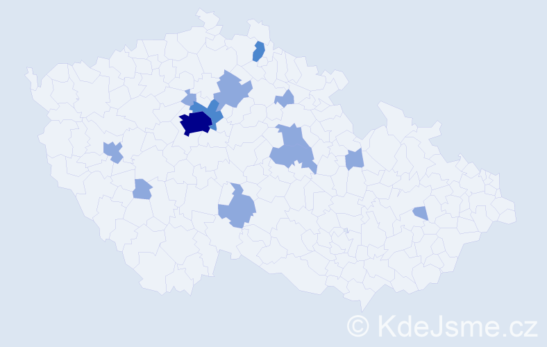 Příjmení: 'Protsyk', počet výskytů 19 v celé ČR