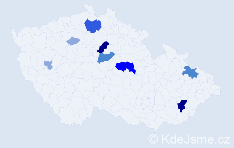 Příjmení: 'Danzer', počet výskytů 23 v celé ČR