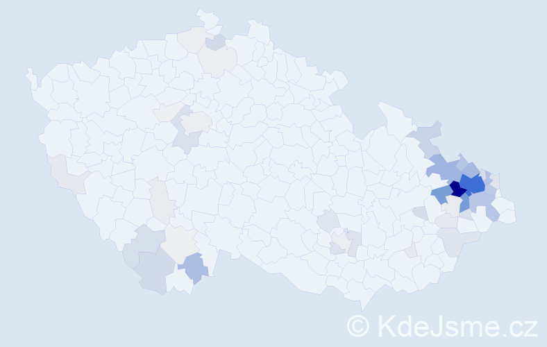 Příjmení: 'Gelnar', počet výskytů 290 v celé ČR