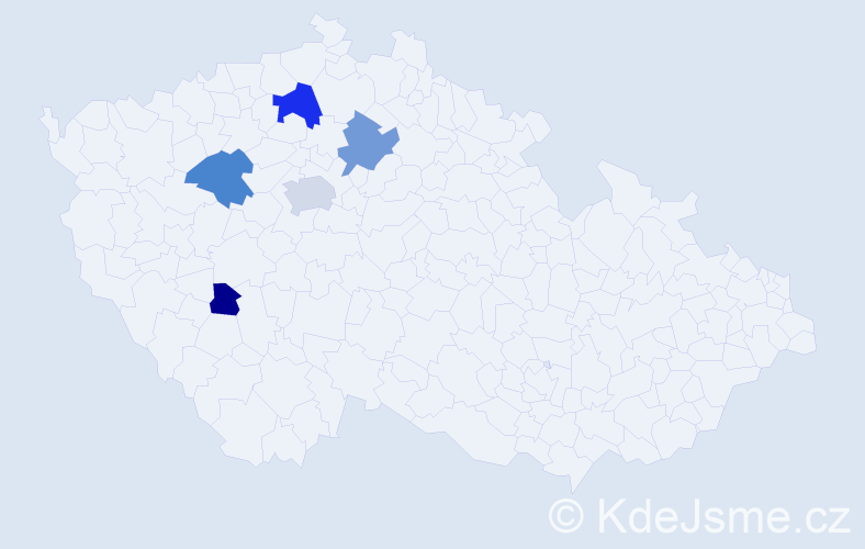 Příjmení: 'Bubeshchuk', počet výskytů 11 v celé ČR