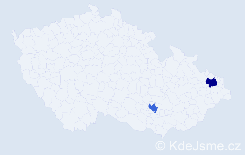 Příjmení: 'Snitková', počet výskytů 5 v celé ČR