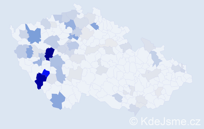 Příjmení: 'Kašáková', počet výskytů 206 v celé ČR