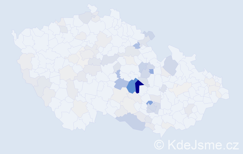 Příjmení: 'Mrkos', počet výskytů 314 v celé ČR