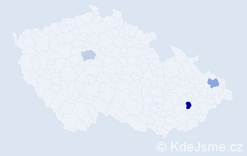 Příjmení: 'Družbacká', počet výskytů 6 v celé ČR