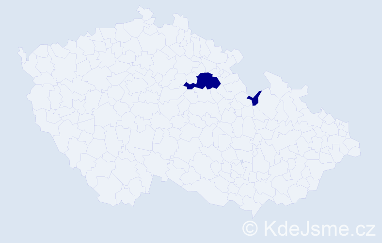 Příjmení: 'Mőller', počet výskytů 2 v celé ČR