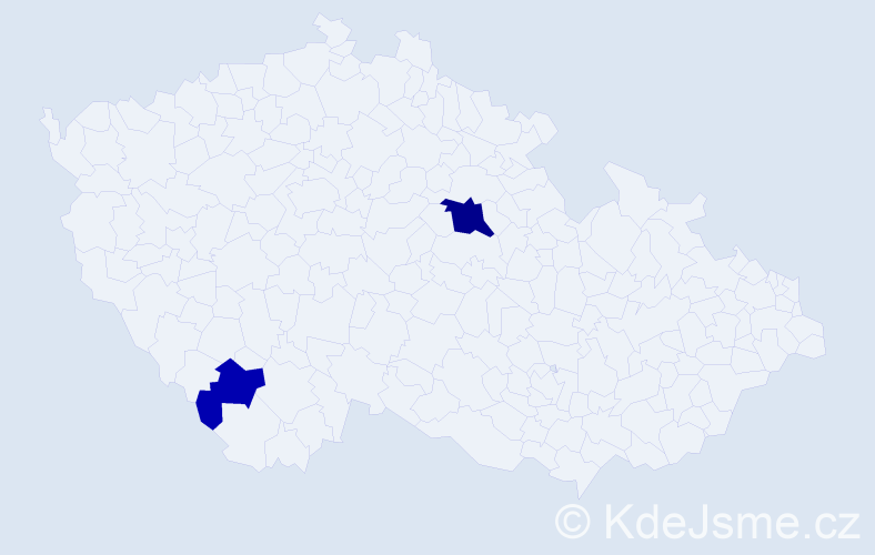 Příjmení: 'Vanáčová', počet výskytů 4 v celé ČR