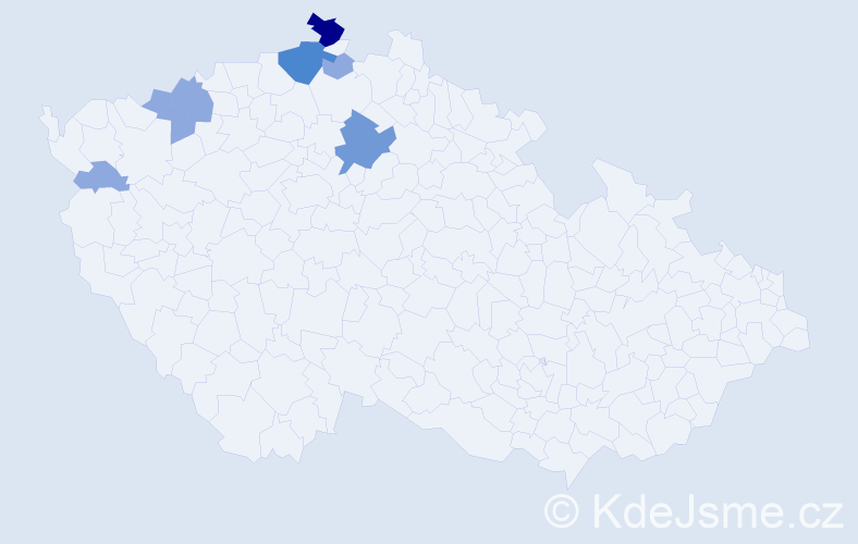 Příjmení: 'Šelmeková', počet výskytů 15 v celé ČR