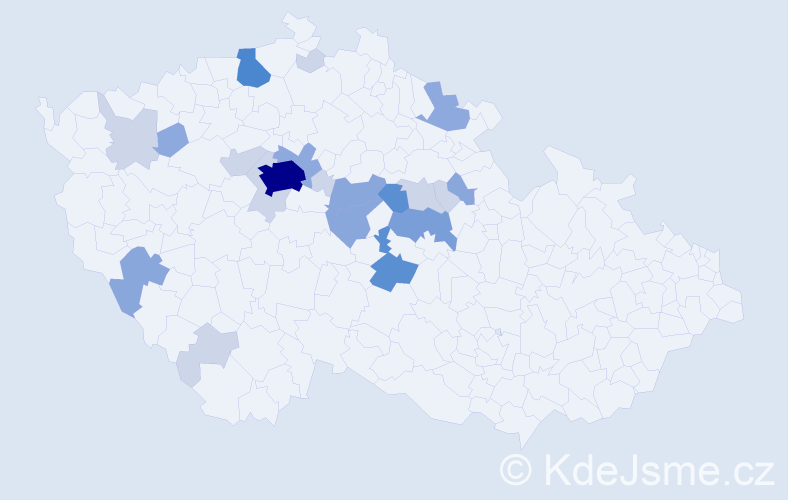 Příjmení: 'Bulánek', počet výskytů 63 v celé ČR