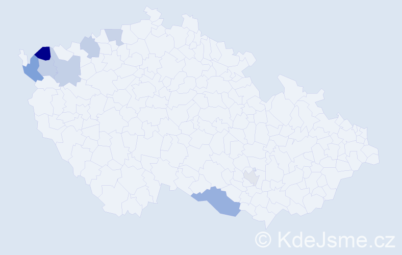 Příjmení: 'Köstlerová', počet výskytů 11 v celé ČR