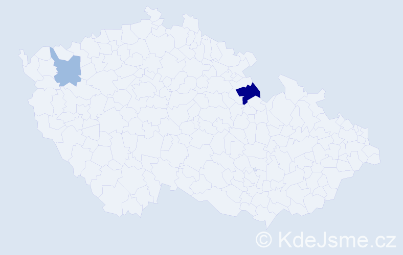 Příjmení: 'Matiásek', počet výskytů 5 v celé ČR