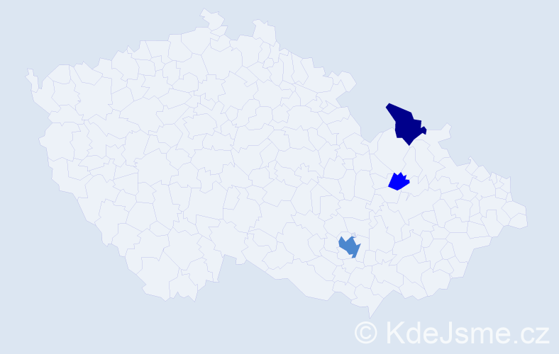 Příjmení: 'Bašo', počet výskytů 6 v celé ČR