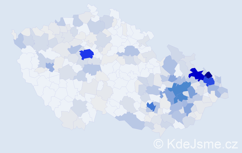 Příjmení: 'Smolka', počet výskytů 1040 v celé ČR