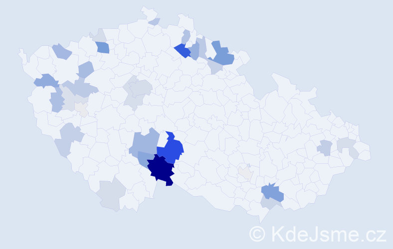 Příjmení: 'Kalkusová', počet výskytů 116 v celé ČR