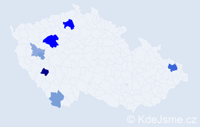 Příjmení: 'Halmlová', počet výskytů 26 v celé ČR