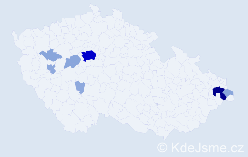 Příjmení: 'Eschnerová', počet výskytů 27 v celé ČR
