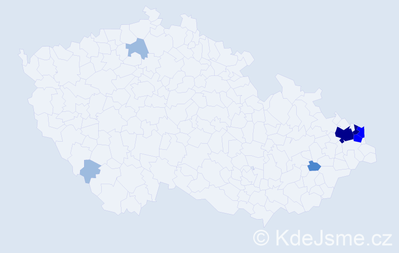 Příjmení: 'Stablová', počet výskytů 18 v celé ČR