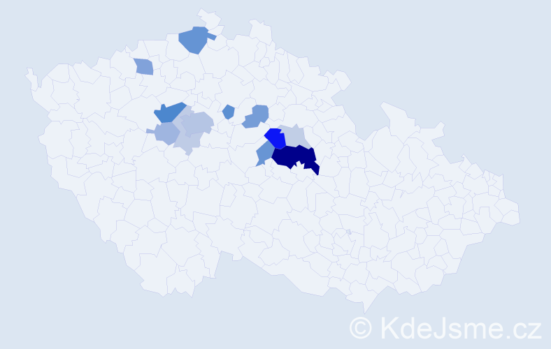 Příjmení: 'Stříška', počet výskytů 35 v celé ČR