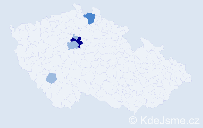 Příjmení: 'Hapchuk', počet výskytů 9 v celé ČR