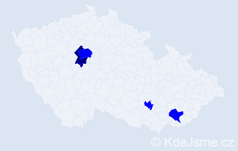 Příjmení: 'Ungarová', počet výskytů 5 v celé ČR