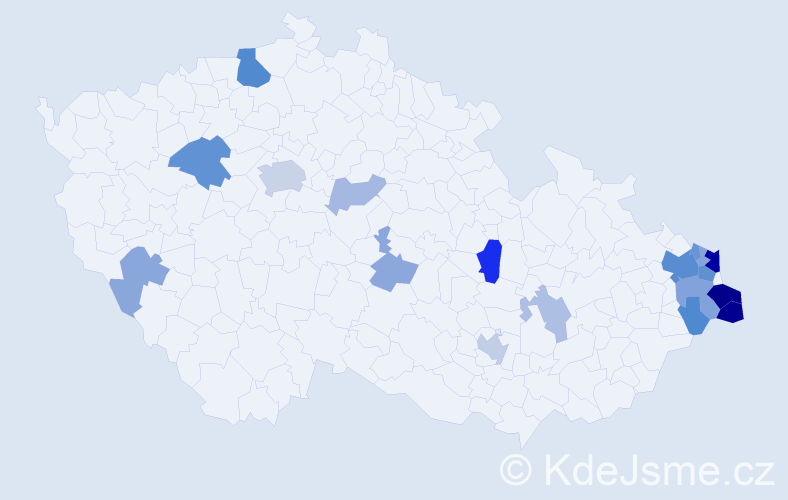 Příjmení: 'Loderová', počet výskytů 48 v celé ČR