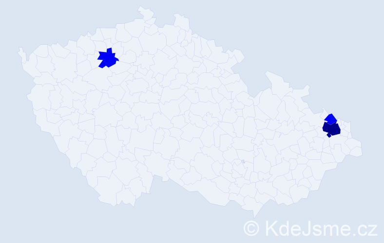 Příjmení: 'Glavatá', počet výskytů 4 v celé ČR
