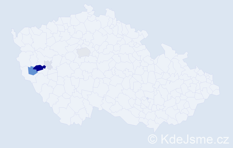 Příjmení: 'Kroy', počet výskytů 9 v celé ČR