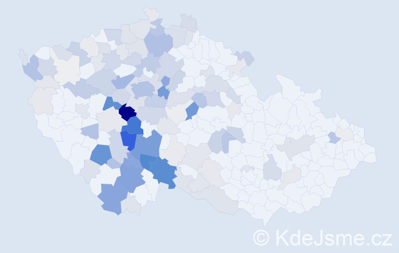 Příjmení: 'Houska', počet výskytů 630 v celé ČR