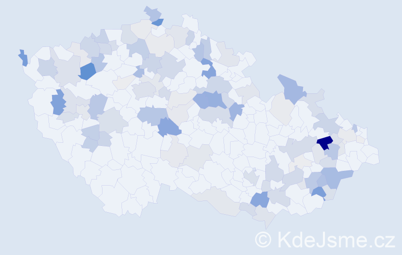 Příjmení: 'Dubec', počet výskytů 311 v celé ČR