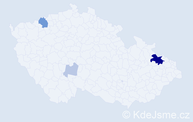 Příjmení: 'Dučková', počet výskytů 14 v celé ČR