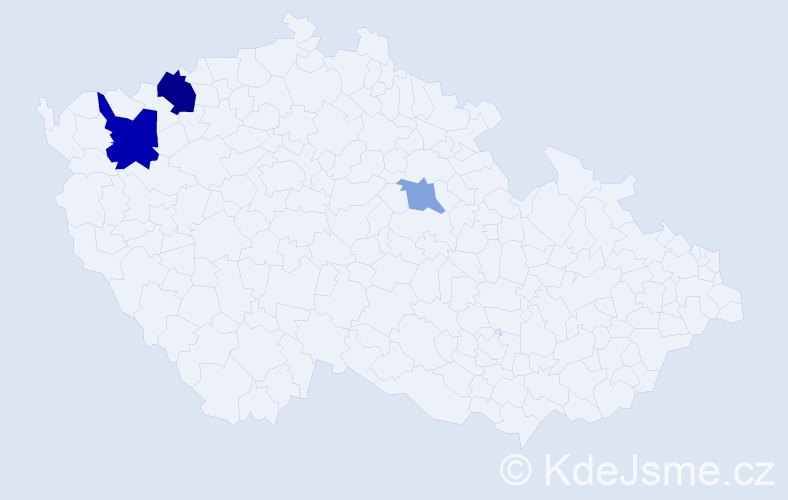 Příjmení: 'Bizzarriová', počet výskytů 7 v celé ČR