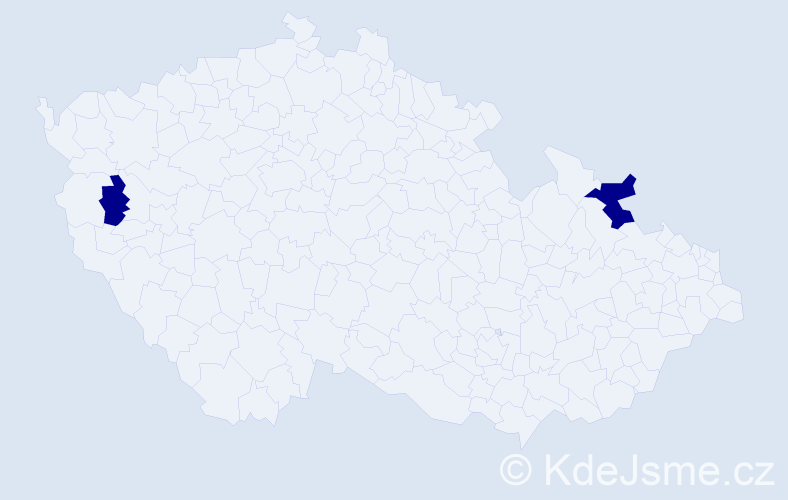 Příjmení: 'Byrdová', počet výskytů 2 v celé ČR