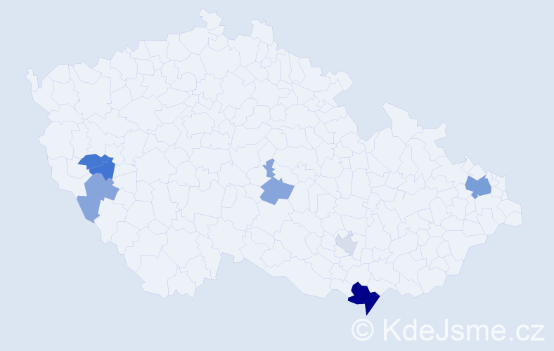 Příjmení: 'Wolgemuthová', počet výskytů 15 v celé ČR