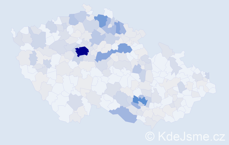 Příjmení: 'Patočka', počet výskytů 877 v celé ČR