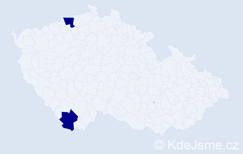 Příjmení: 'Puchor', počet výskytů 6 v celé ČR