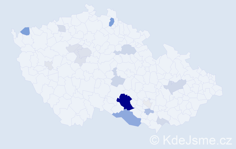 Příjmení: 'Petz', počet výskytů 46 v celé ČR