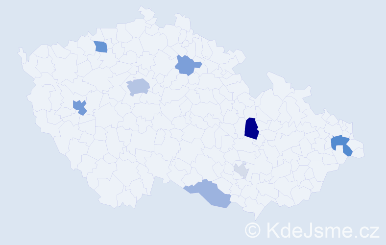 Příjmení: 'Hassanová', počet výskytů 19 v celé ČR